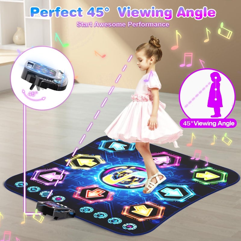Surelect Store Dance Mat, 2025 Light Up 8-Button Dance Pad with Wireless Bluetooth, Upgraded Flowing Light Control System with Stands, Kids Toys Music Games Birthday for 3-12 Year Old Boys Girls - Image 2